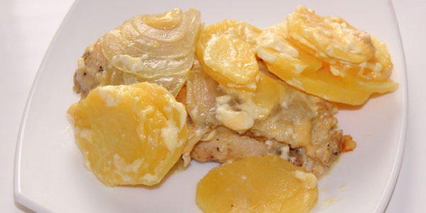 Мясо по-французски с картошкой