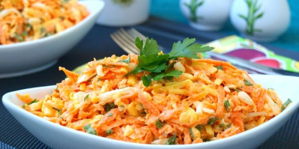 Салат с морковью и сыром - как готовить в домашних условиях по пошаговым рецептам с фото