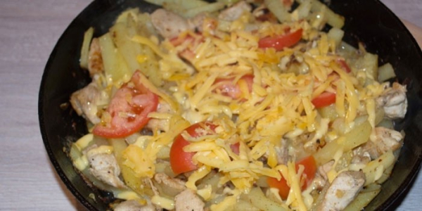 Мясо по-французски с картошкой