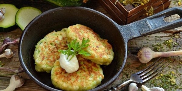 Оладьи из кабачков с сыром